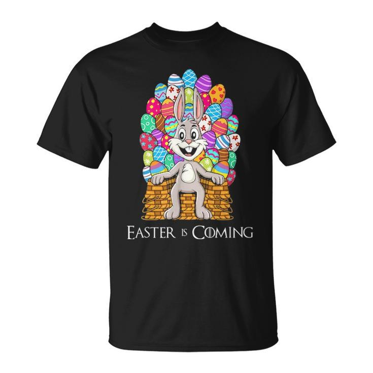 Rabbit Easter Basket Egg Throne Funny Boys Girls Kids Unisex T-Shirt