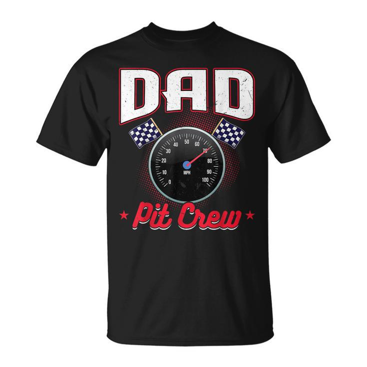 Race Car Birthday Party Racing Family Dad Pit Crew V2T-shirt