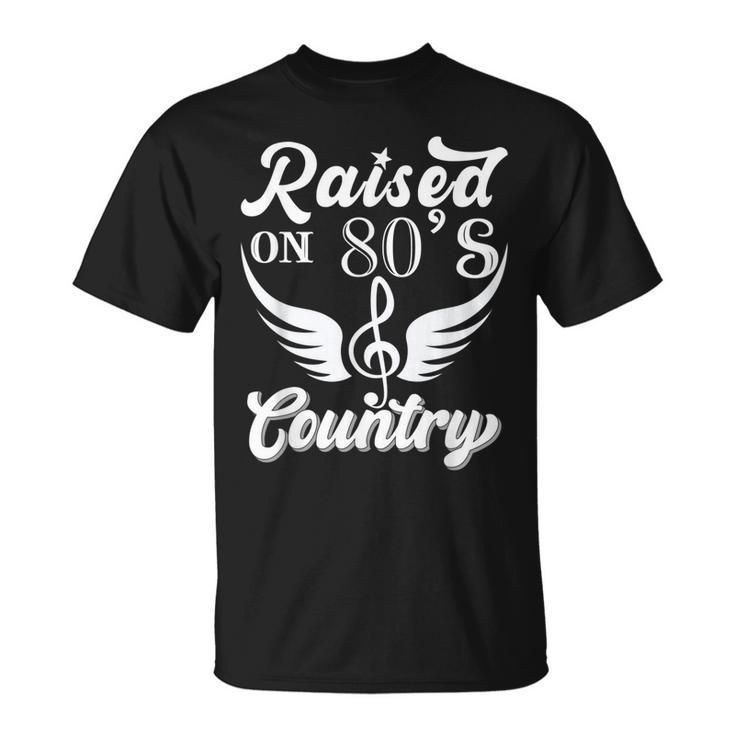 Raised On 80S Country Guitar Player Vintage Country Music T-Shirt