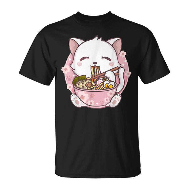 Ramen Cat Kawaii Anime  Unisex T-Shirt