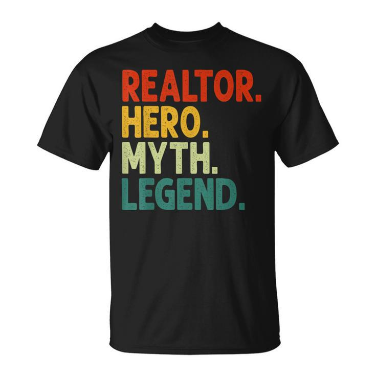 Realtor Hero Myth Legend Vintage-Immobilienmakler T-Shirt