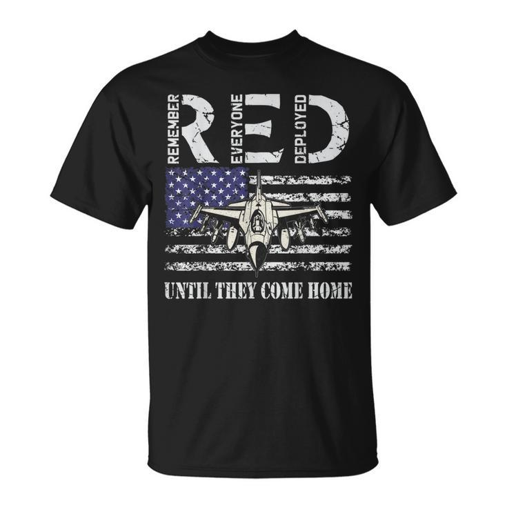 Red Friday Military Air Force Usaf Us Flag Veteran T-shirt