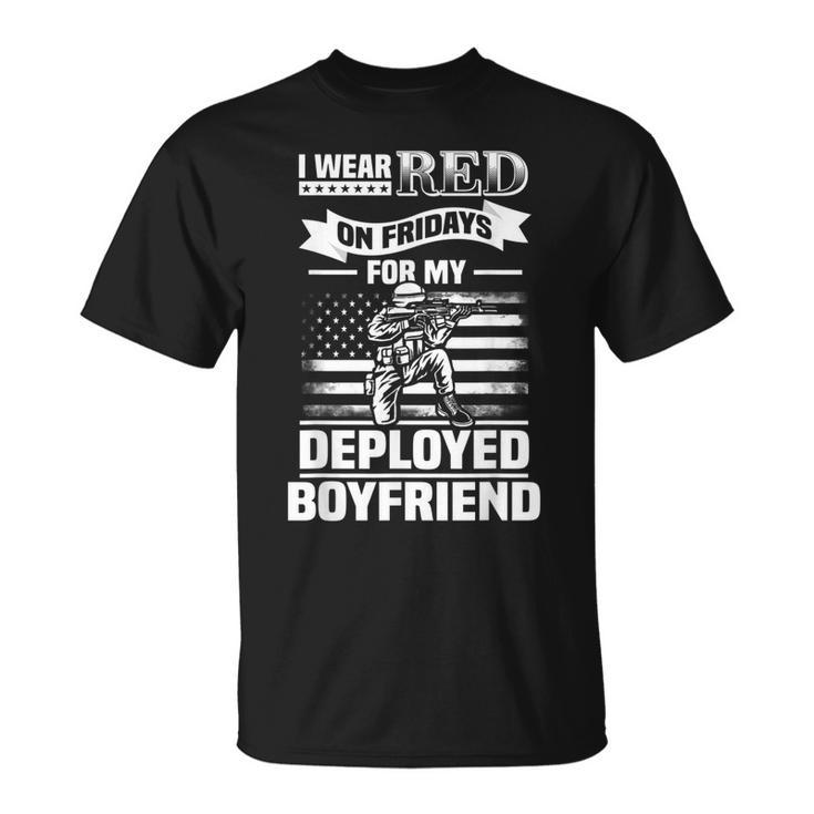 Red Friday Military Girlfriend Deployed Patriotic T-Shirt