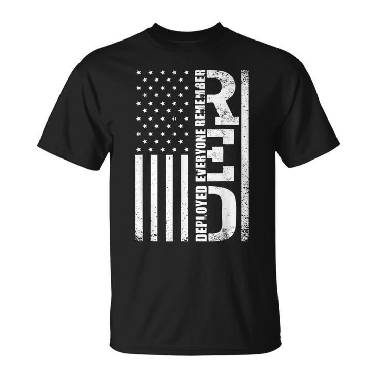 Red Friday Remember Everyone Deployed Us Flag Army Military Unisex T-Shirt