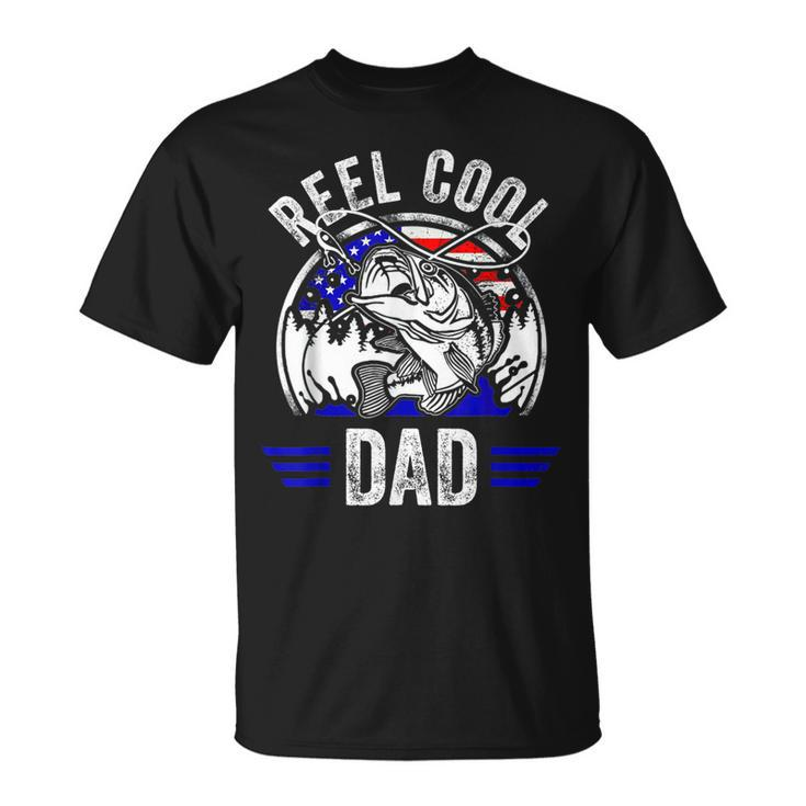 Reel Cool Dad Fathers Day Fisherman Fishing Vintage T-Shirt