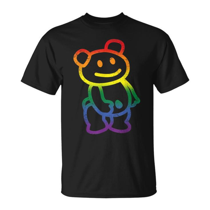 Reflective Bear Gay Pride Flag Lgbt-Q Ally Cute Animal  Unisex T-Shirt