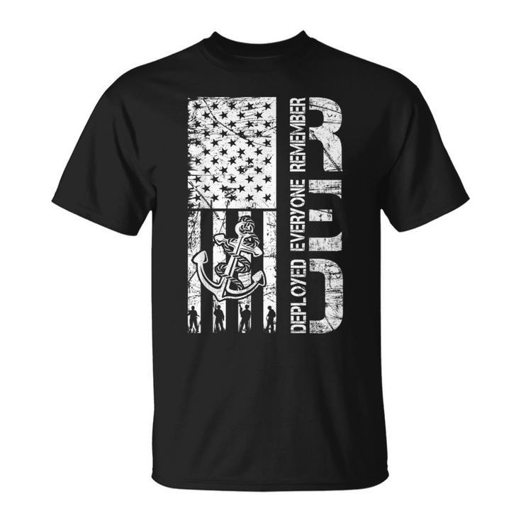 Remember Everyone Deployed Navy Soldier Red Friday Military T-Shirt