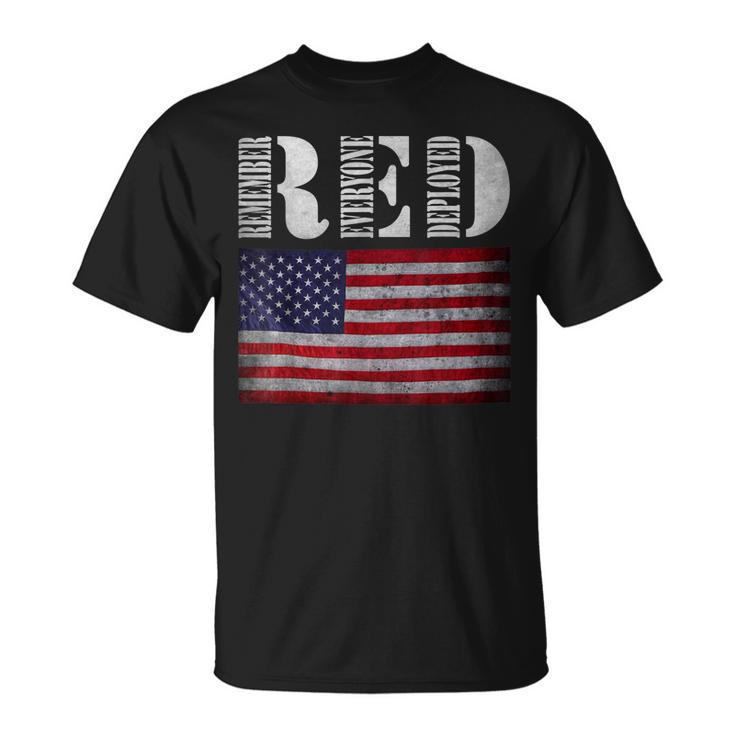 Remember Everyone Deployed Red Friday Us Military Support Unisex T-Shirt