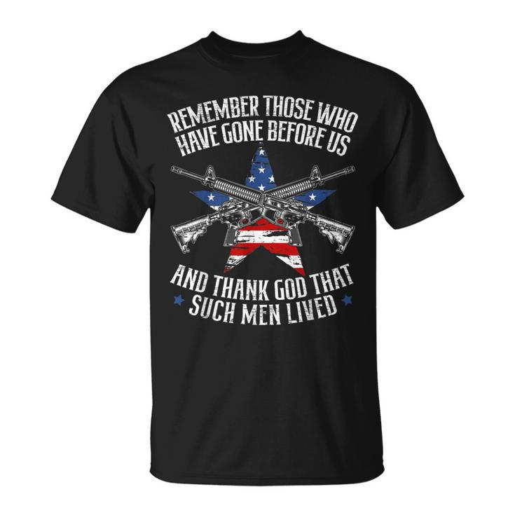 Remember The Fallen Soldiers Usa Flag American Memorial Day T-Shirt