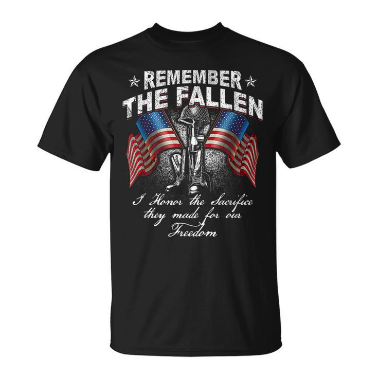 Remember The Fallen Memorial Day Veteran Gift Shirt Unisex T-Shirt