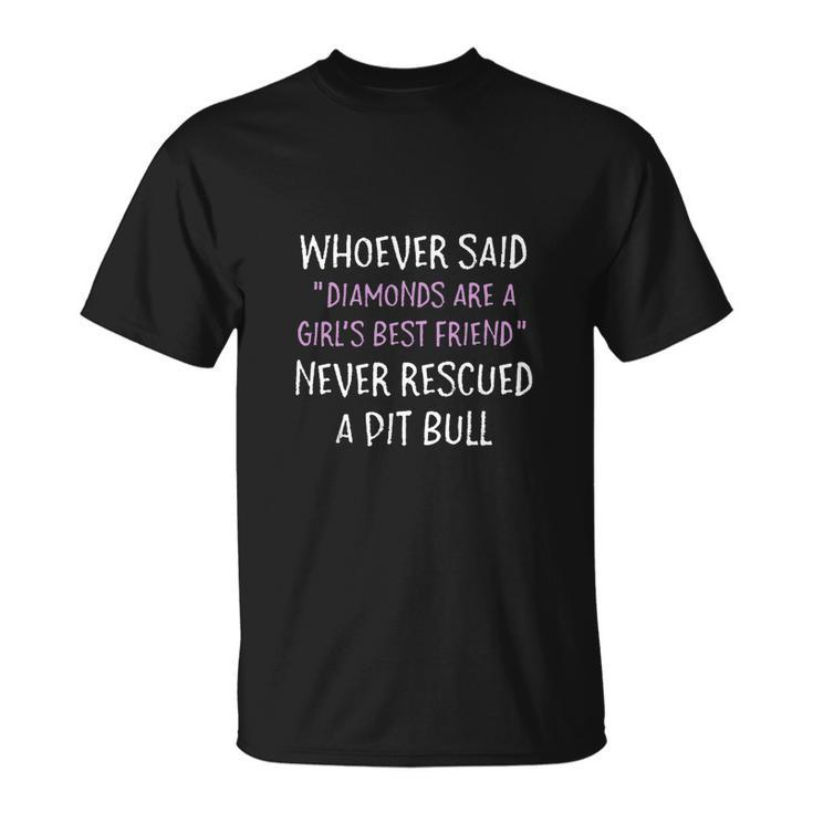 Rescue Dog Sarcastic Saying Pit Bull T-shirt