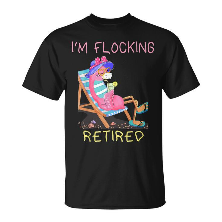 Retired Flamingo Lover Retirement Party Coworker 2021 T-shirt
