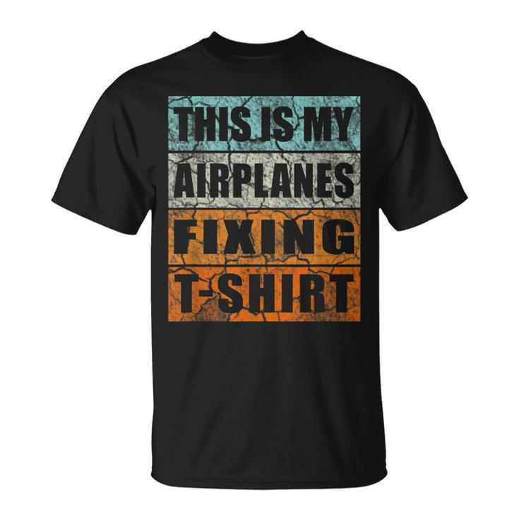 Retro Aircraft Mechanic Airplanes Technician Engineer Planes Unisex T-Shirt