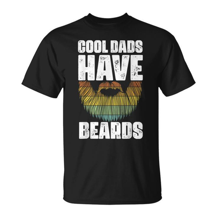 Retro Cool Dads Have Beards Vintage Fathers Day Best Dad T-shirt