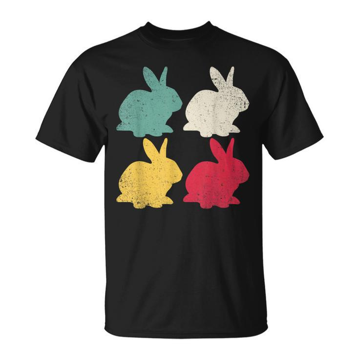 Retro Easter Bunny Rabbit Vintage Men Dad Kids Women V2 T-Shirt