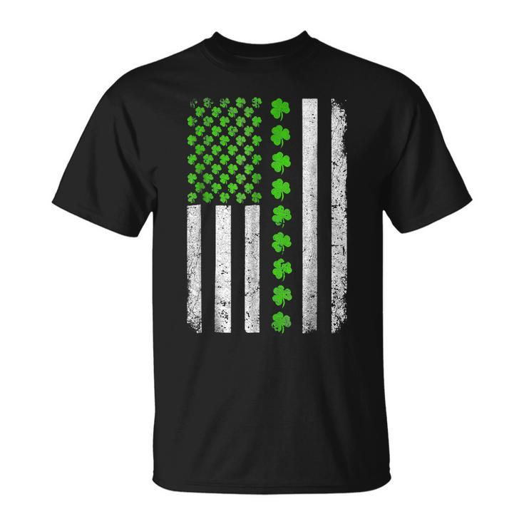 Retro Irish American Flag Distressed Flag St Patricks Day T-Shirt