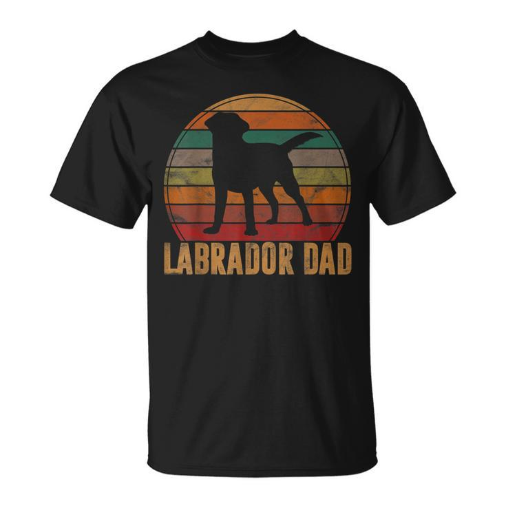Retro Labrador Dad Dog Daddy Golden Black Lab Father T-Shirt