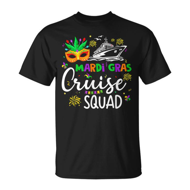 Retro Mardi Gras Cruise Squad 2023 Matching Family T-Shirt