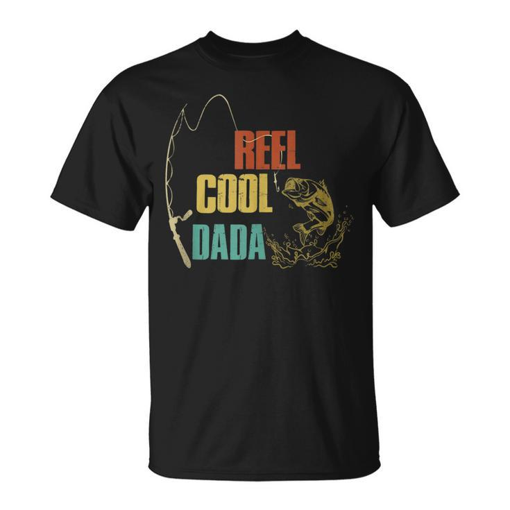 Retro Reel Cool Dada Fathers Day Fishing Fisher T-shirt