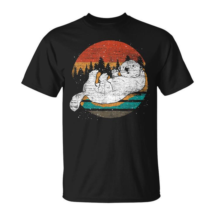 Retro Sea Otter  Unisex T-Shirt