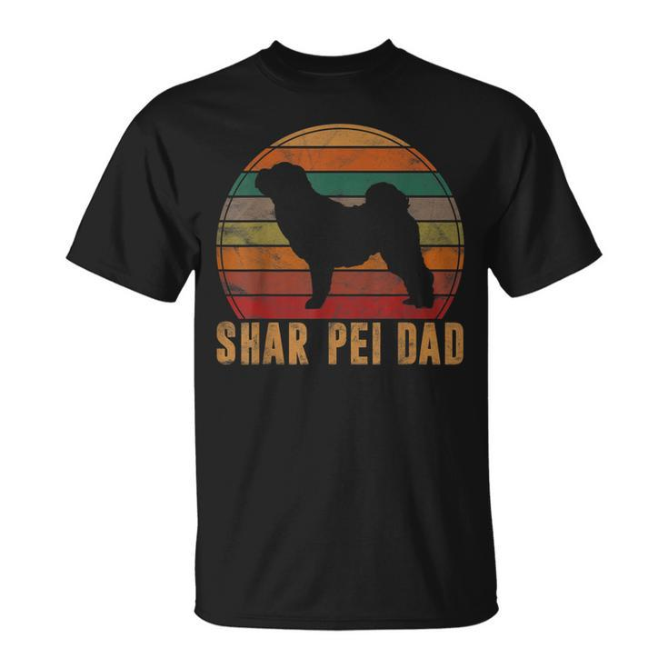 Retro Shar-Pei Dad Sharpei Daddy Dog Owner Pet Father T-Shirt
