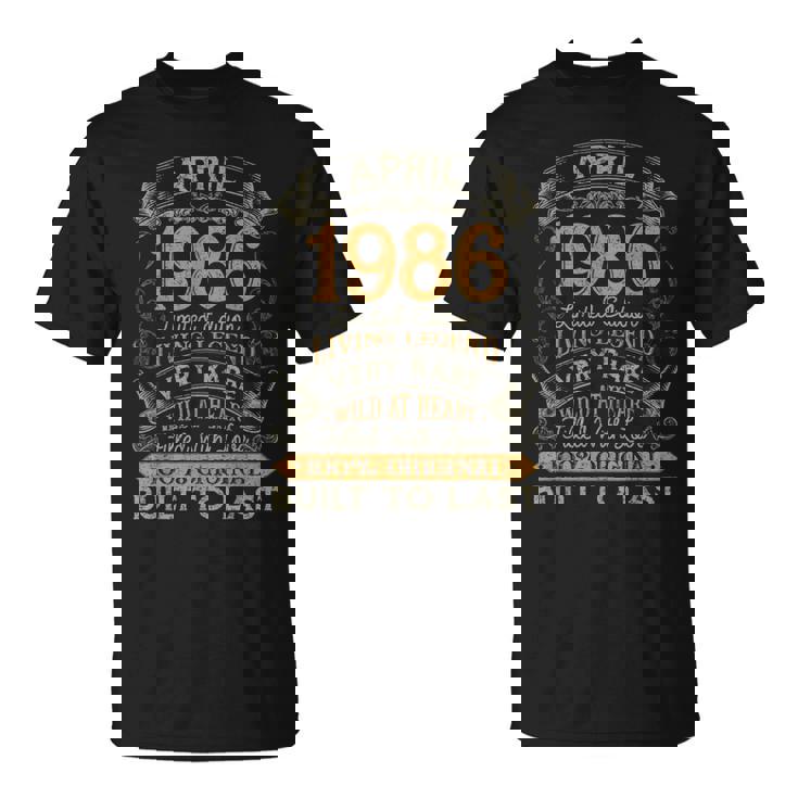 April 1980 T-Shirt Retro Vintage 39th Birthday Decoration April 1980 T-Shirt Retro Vintage 39th Birthday Decoration