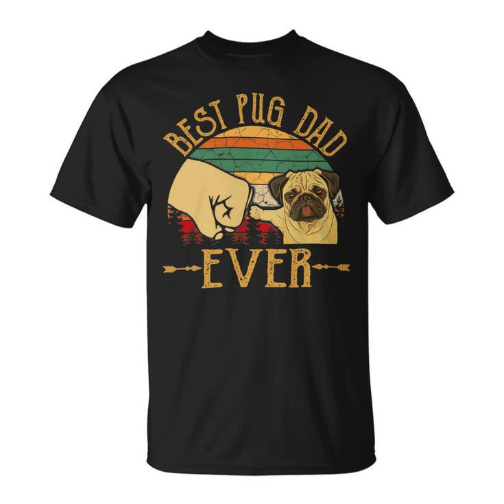 Retro Vintage Best Pug Dad Ever Unisex T-Shirt