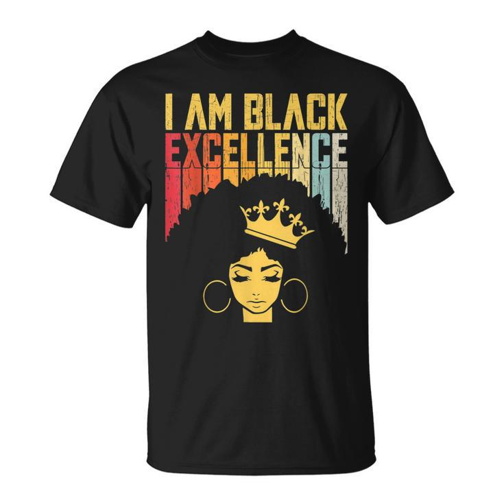 Retro Vintage Black Excellence African Pride History Month V2 T-shirt