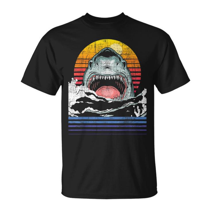 Retro Vintage Shark Marine Biologist Wildlife Shark Lovers T-Shirt