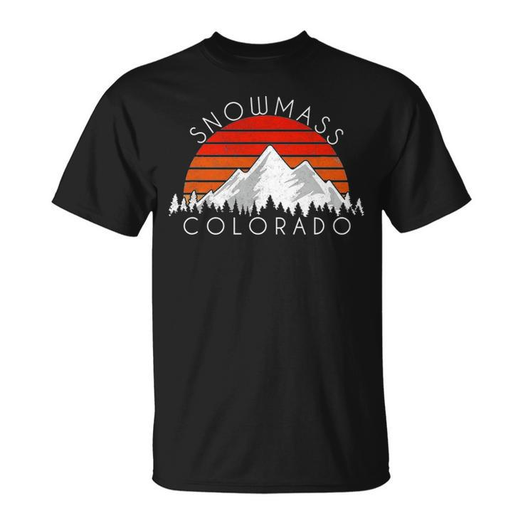 Retro Vintage Snowmass Colorado Distressed Unisex T-Shirt