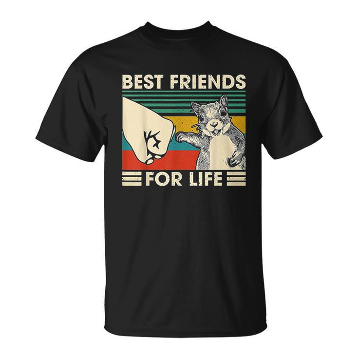 Retro Vintage Squirrel Best Friend For Life Fist Bump V2 T-shirt