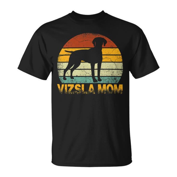 Retro Vizsla Mom Gift Dog Owner Mother Pet Mama Unisex T-Shirt