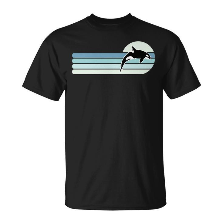 Retro Whale Orca   Unisex T-Shirt