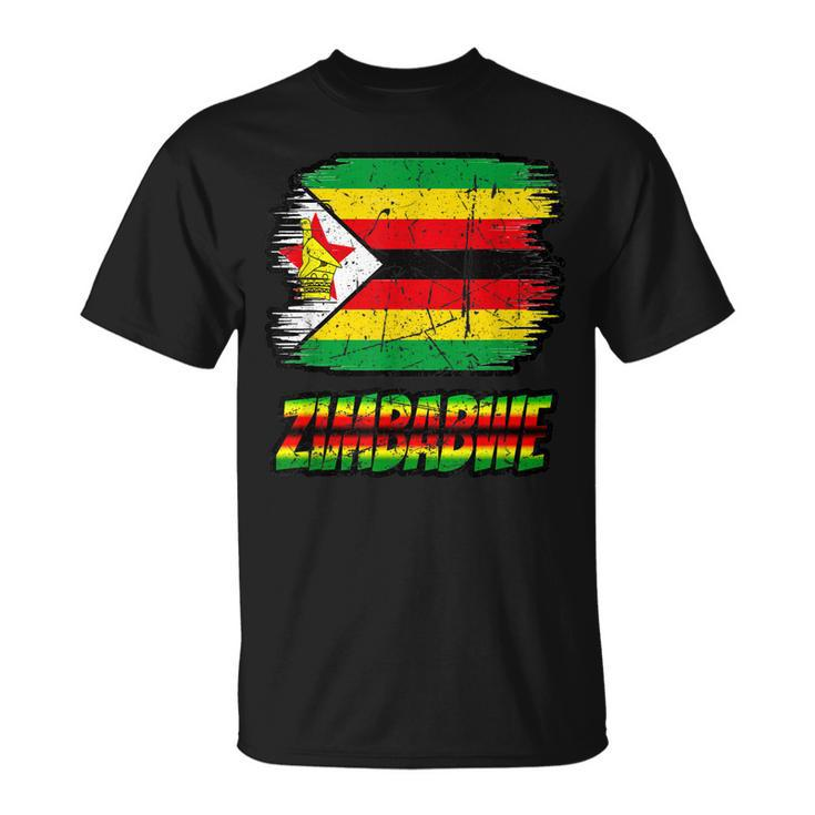 Retro Zimbabwe Zimbabwe Flag Souvenir Harare T-shirt