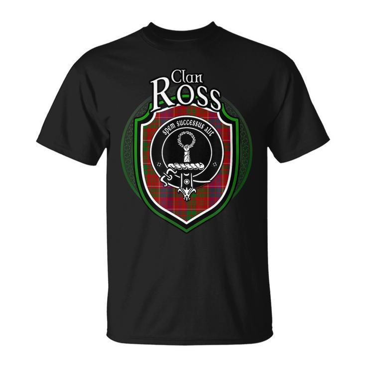 Ross Clan Crest | Scottish Clan Ross Family Crest Badge Unisex T-Shirt