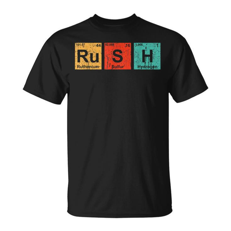 Rush Ru-S-H Periodic Table Elements   Unisex T-Shirt