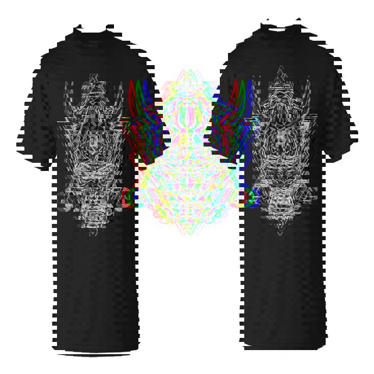 Samurai Oni Demon Mask Bushido Warrior Aesthetic Japanese Unisex T-Shirt