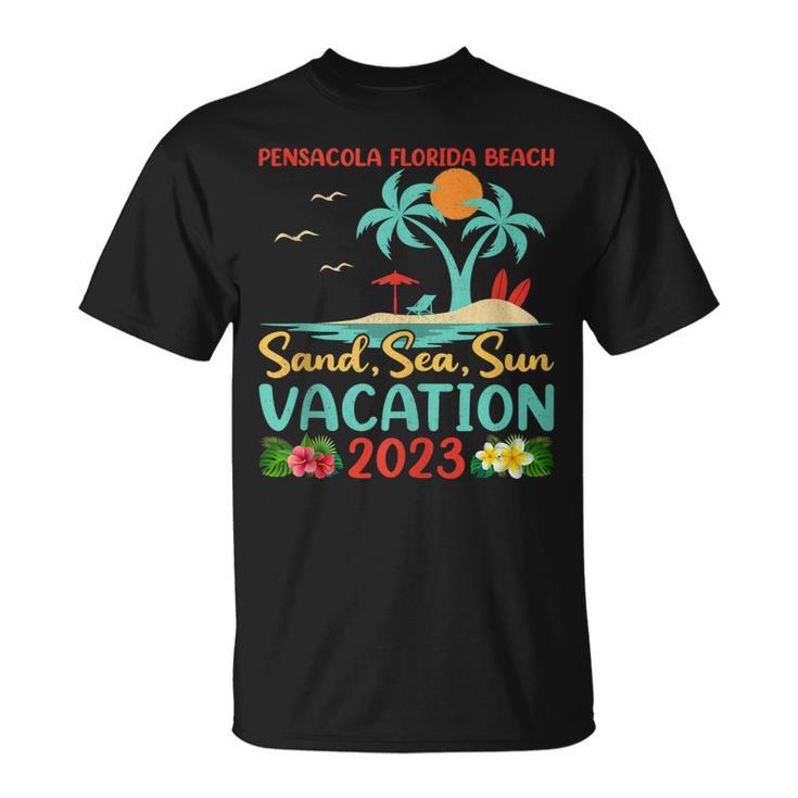 Sand Sea Sun Vacation 2023 Pensacola Florida Beach  Unisex T-Shirt