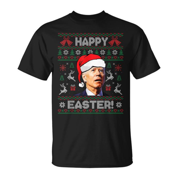 Santa Joe Biden Happy Easter Ugly Christmas V11T-shirt