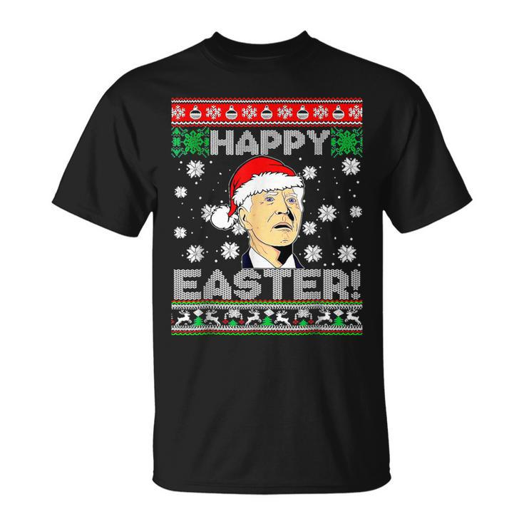 Santa Joe Biden Happy Easter Ugly Christmas V13T-shirt