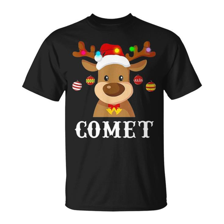 Santa Reindeer Comet Xmas Group Costume Unisex T-Shirt