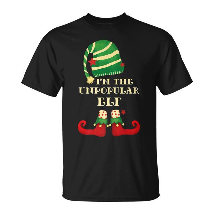 Santa The Unpopular Elf Christmas Matching Coworker T-shirt