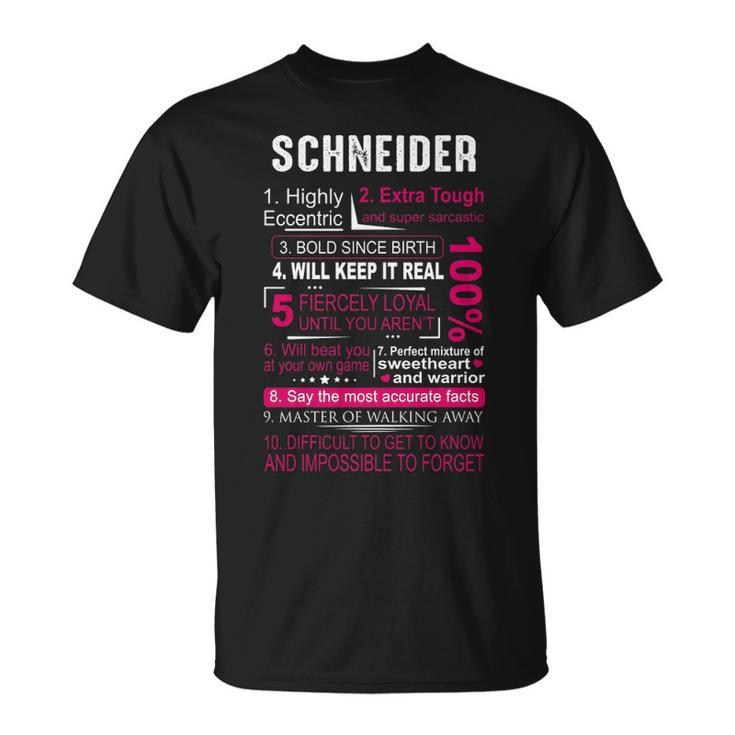 Schneider Name Gift Schneider V2 Unisex T-Shirt