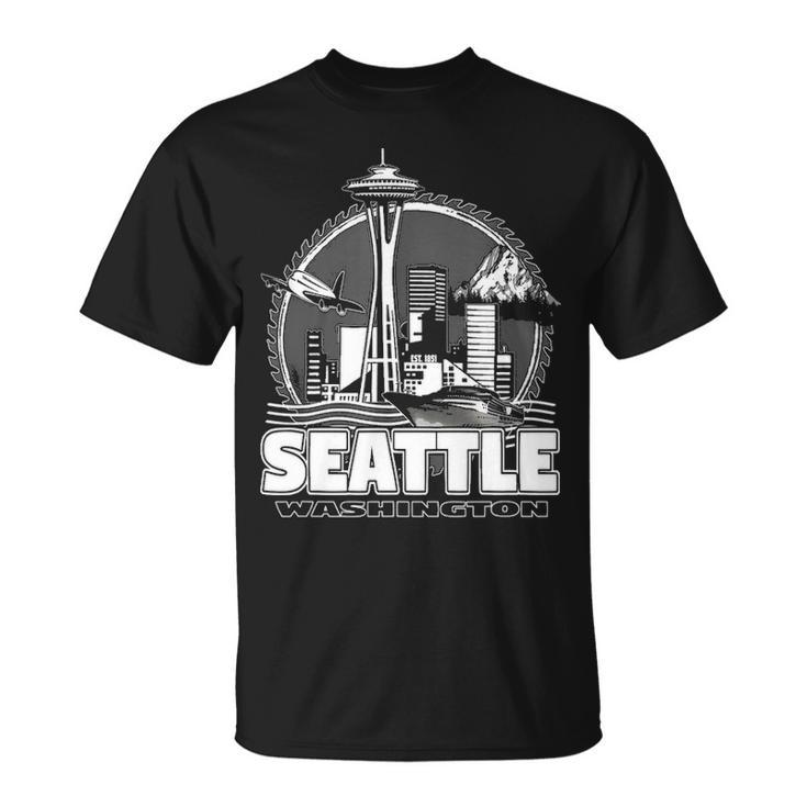 Seattle Pacific Northwest Emerald City Space Needle Souvenir Unisex T-Shirt