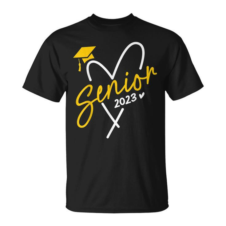 Senior Class Of 2023 Graduation Cap Heart Seniors 23  Unisex T-Shirt