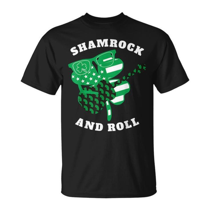 Shamrock And Roll Retro StPaddys Vintage StPatricks Day  Unisex T-Shirt