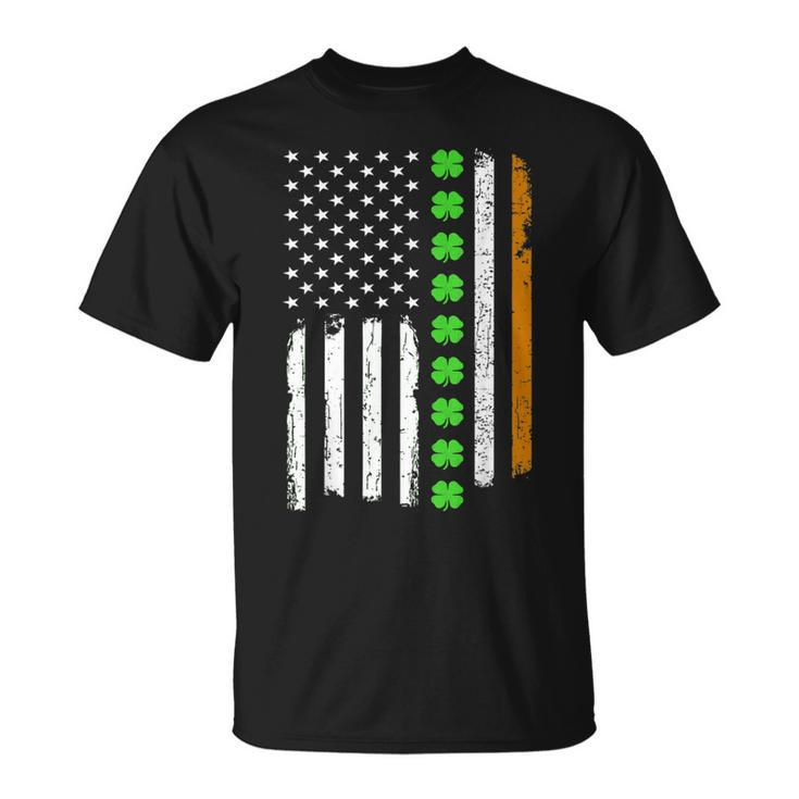 Shamrock Irish American Flag Ireland Flag St Patricks Day T-Shirt