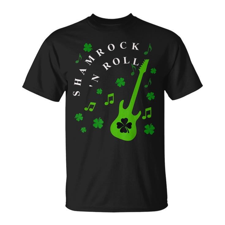 Shamrock N Roll St Patricks Day Irish Music T-shirt - Thegiftio