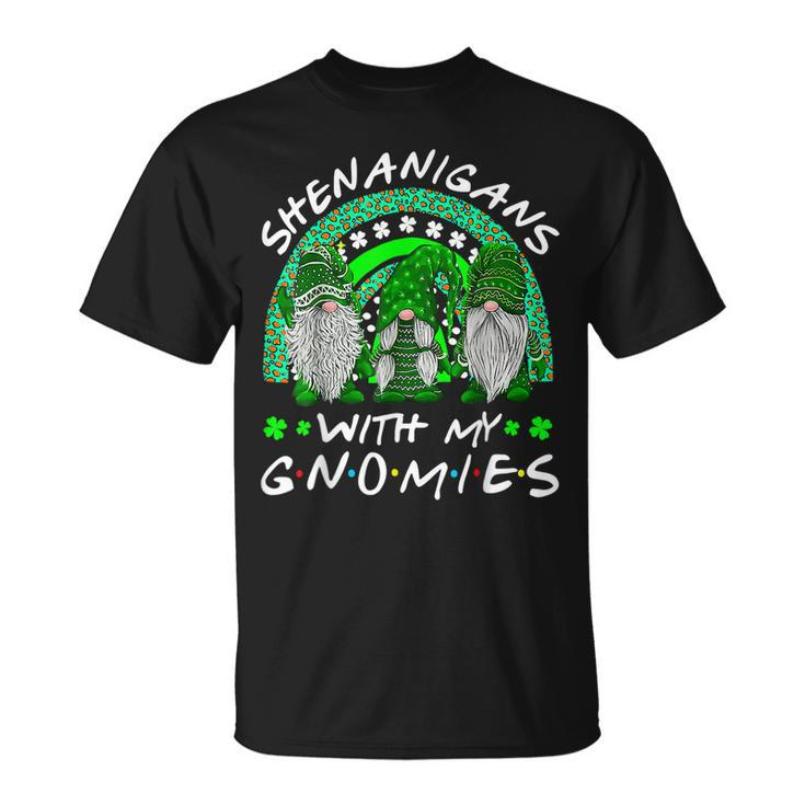 Shenanigans With My Gnomies St Patricks Day Gnome Shamrock T-shirt