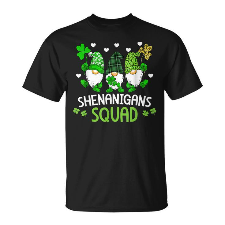 Shenanigans Squad Gnomes Shamrock Happy St Patricks Day T-Shirt